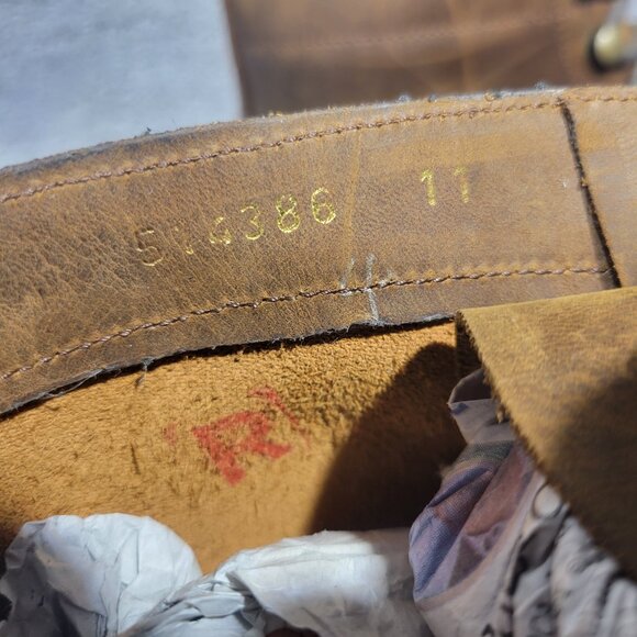 Meermin Tobacco Waxy Calf Men's Size 11 UK 12 US Brown Leather Cap Toe Boots - Picture 8 of 9